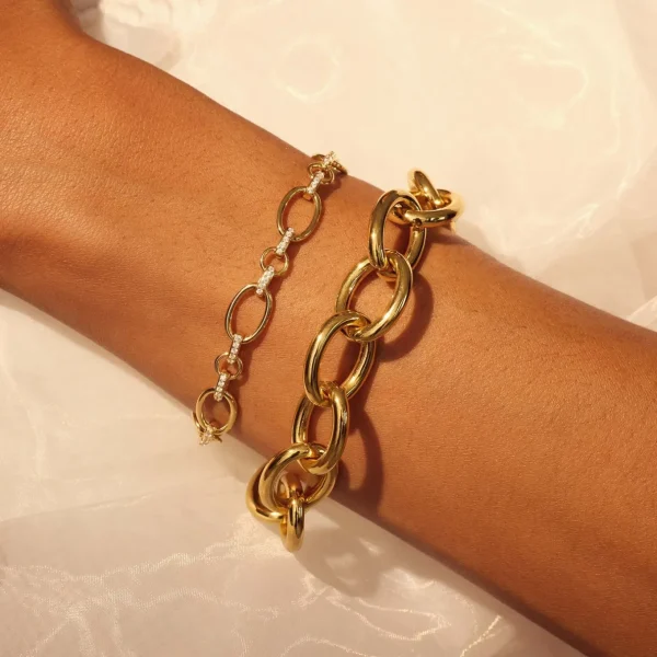 Bibbiena Poppi Adriane 925 sterling zilver gold plated Schakelarmband