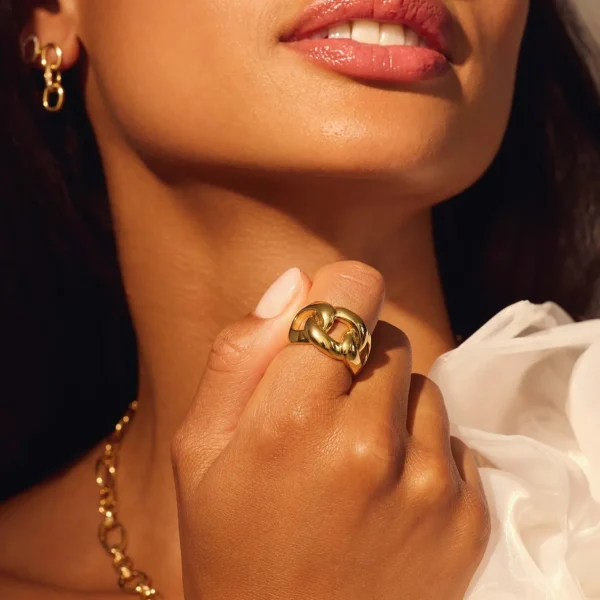Bibbiena Poppi Adriane 925 sterling zilver gold plated ring