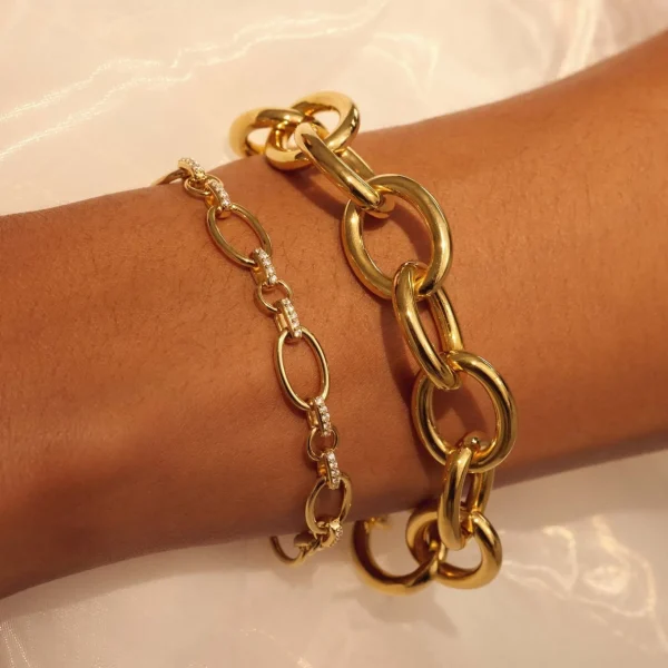 Bibbiena Poppi Adriane 925 sterling zilver gold plated Schakelarmband