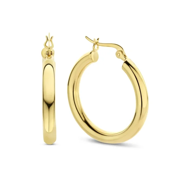 Bibbiena Poppi Casentino 925 sterling zilver gold plated Creolen