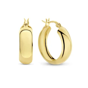 Bibbiena Poppi Casentino 925 sterling zilver gold plated Creolen