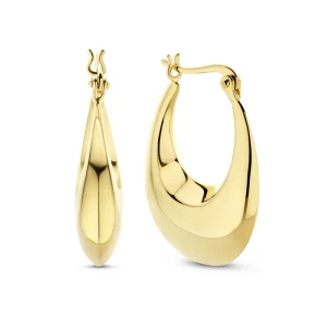 Bibbiena Poppi Casentino 925 sterling zilveren gold plated oorringen