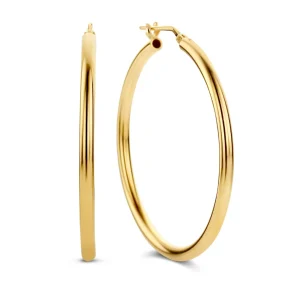 Bibbiena Poppi Casentino 925 sterling zilveren gold plated oorringen met 14 karaat gouden plating
