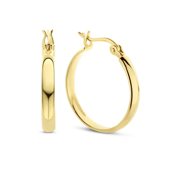 Bibbiena Poppi Casentino 925 sterling zilver gold plated Creolen