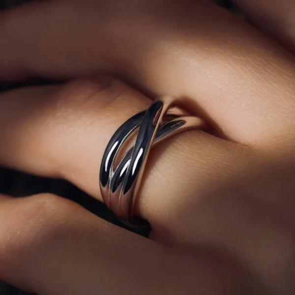 Bibbiena Poppi Casentino 925 sterling zilveren drie-eenheidsring