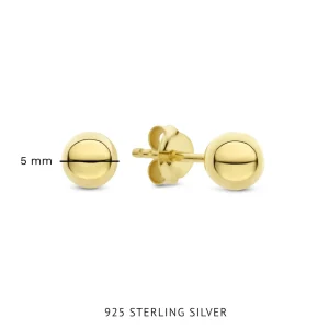 Bibbiena Poppi Casentino 925 sterling zilver gold plated Oorknoppen