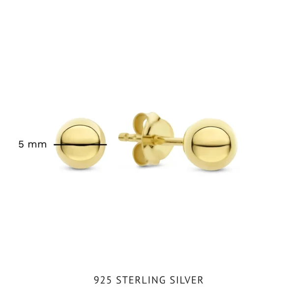 Bibbiena Poppi Casentino 925 sterling zilver gold plated Oorknoppen