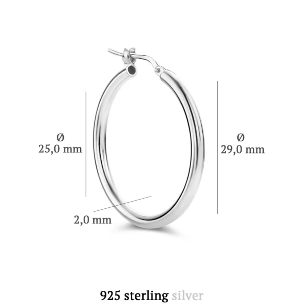 Bibbiena Poppi Casentino 925 sterling zilver Creolen