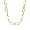 Bibbiena Poppi Clara 925 sterling zilver gold plated Schakelketting met zirkonia stenen