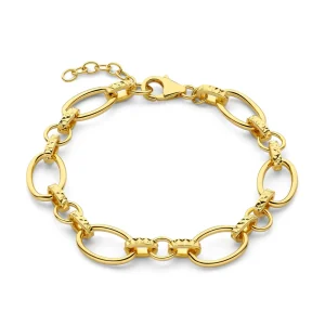 Bibbiena Poppi Clara 925 sterling zilver gold plated Schakelarmband