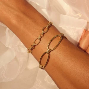 Bibbiena Poppi Clara 925 sterling zilver gold plated Schakelarmband