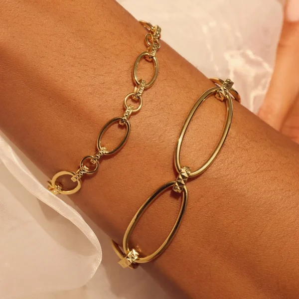 Bibbiena Poppi Clara 925 sterling zilver gold plated Schakelarmband