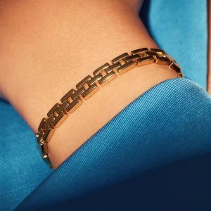 Bibbiena Poppi Dante 925 sterling zilver gold plated Schakelarmband