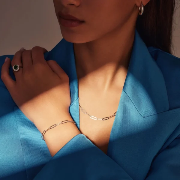 Bibbiena Poppi Felice 925 sterling zilver Schakelketting