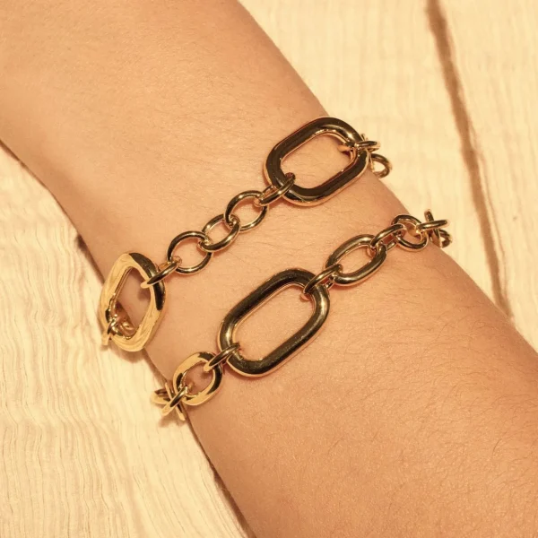 Bibbiena Poppi Gionna 925 sterling zilver gold plated Schakelarmband