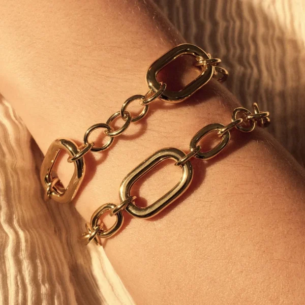 Bibbiena Poppi Gionna 925 sterling zilver gold plated Schakelarmband