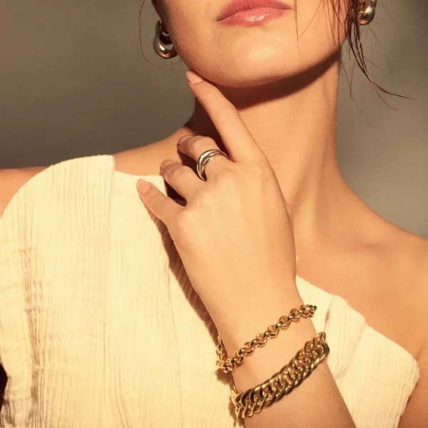 Bibbiena Poppi Lucy 925 sterling zilver gold plated Schakelarmband