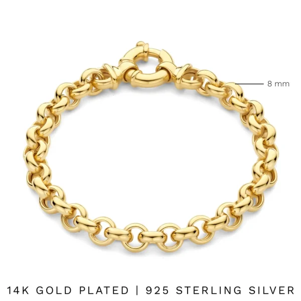 Bibbiena Poppi Lucy 925 sterling zilver gold plated Schakelarmband