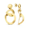Bibbiena Poppi Madonna 925 sterling zilver gold plated Oorhangers met 14 karaat gouden plating