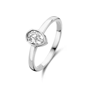 Cento Luci Natale 925 sterling zilveren ring met preciosa kristal