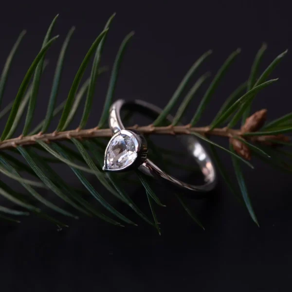 Cento Luci Natale 925 sterling zilveren ring met preciosa kristal