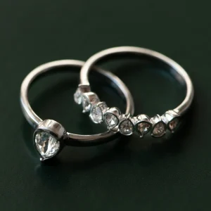 Cento Luci Natale 925 sterling zilveren ring met preciosa kristal