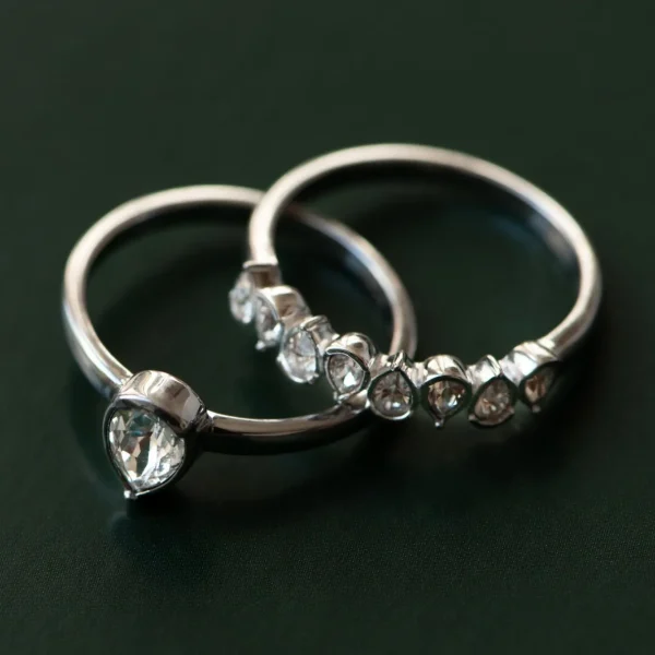 Cento Luci Natale 925 sterling zilveren ring met preciosa kristal