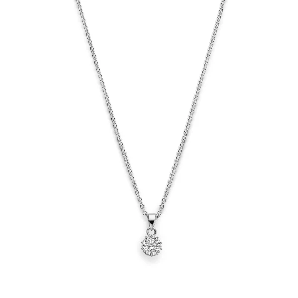 Cento Luci Rosia 925 sterling zilver Ketting met zirkonia steen