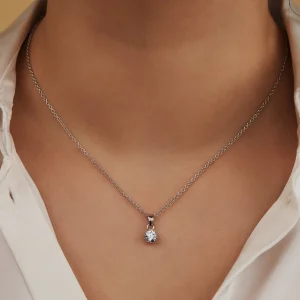 Cento Luci Rosia 925 sterling zilver Ketting met zirkonia steen