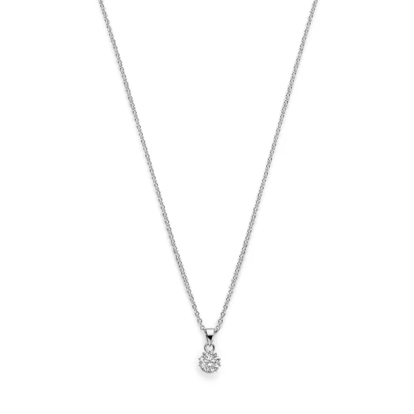 Cento Luci Rosia 925 sterling zilver Ketting met zirkonia steen