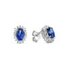 Mia Colore Azure 925 sterling zilver Oorknoppen met blauwe zirkonia steen