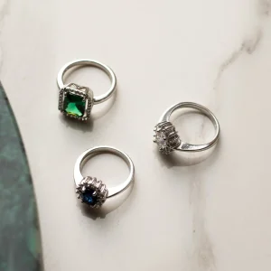 Mia Colore Azure 925 sterling zilveren ring met blauwe zirkonia steen