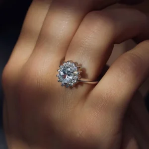 Mia Colore Bianca 925 sterling zilveren ring met zirkonia steen