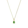 Mia Colore Verdi 925 sterling zilver gold plated Ketting met groene zirkonia steen