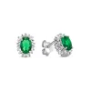 Mia Colore Verdi 925 sterling zilver Oorknoppen met groene zirkonia steen
