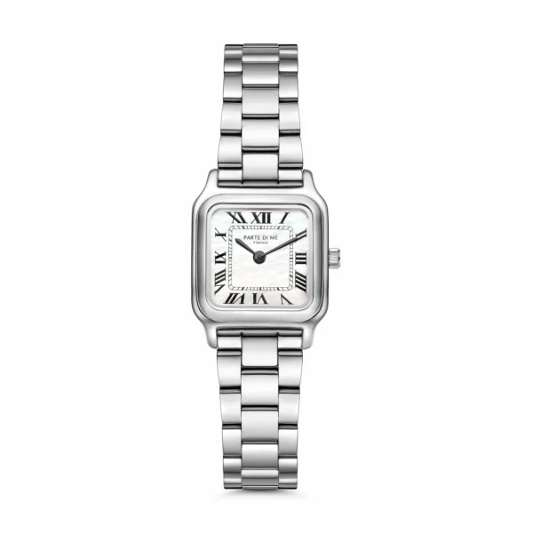 Orologio rechthoekig dameshorloge zilverkleurig