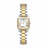 Orologio rechthoekig dameshorloge goudkleurig en zilver