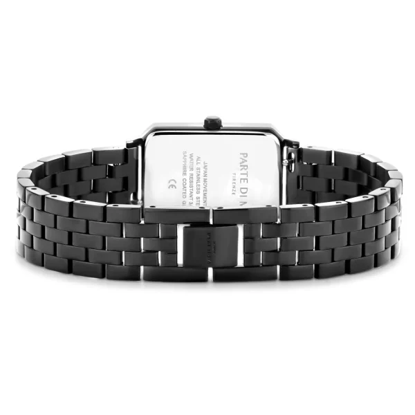 Orologio rechthoekig dameshorloge zwart