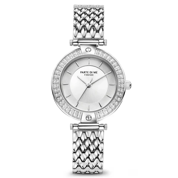 Orologio rond dameshorloge zilverkleurig