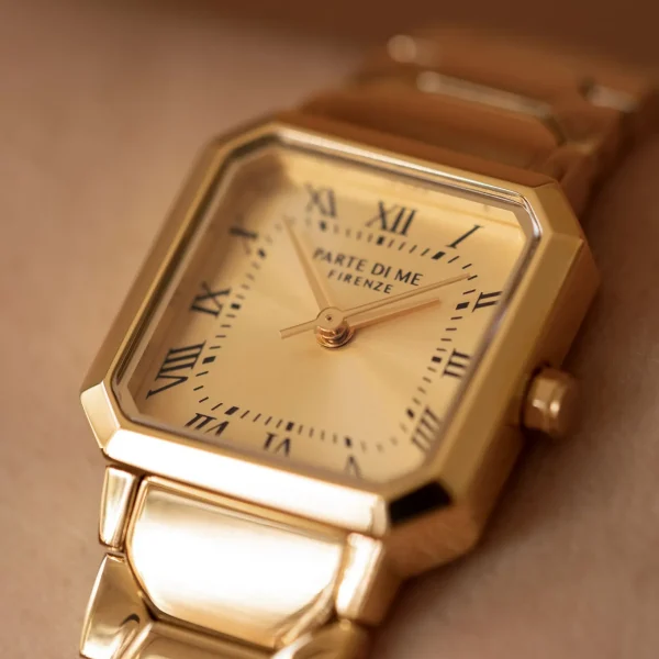 Orologio vierkant dameshorloge goudkleurig