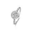 Ponte Vecchio Dalia 925 sterling zilveren ring met zirkonia steen