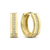 Ponte Vecchio Santa Trinita 925 sterling zilveren gold plated oorringen met zirkonia stenen