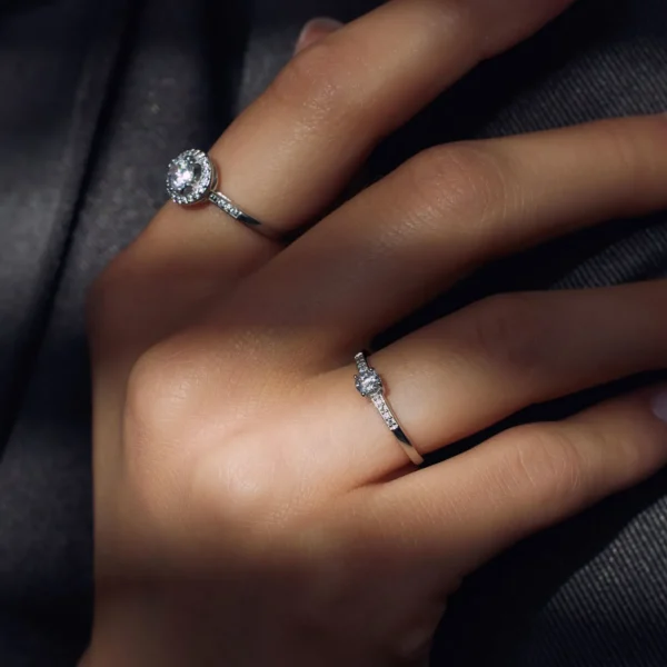 Ponte Vecchio Santa Trinita 925 sterling zilveren ring met zirkonia stenen