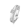 Ponte Vecchio Uffizi 925 sterling zilveren ring met zirkonia stenen