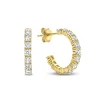 Santa Maria del Fiore 925 sterling zilveren gold plated oorringen met zirkonia