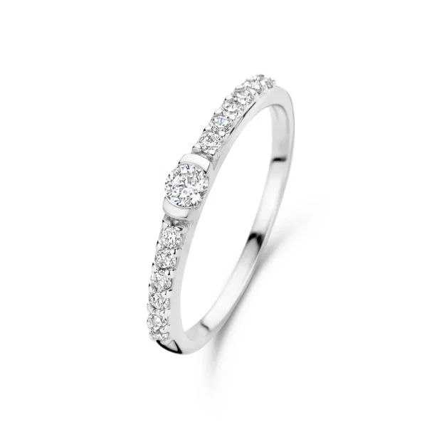 Santa Maria della Base 925 sterling zilveren ring met zirkonia stenen
