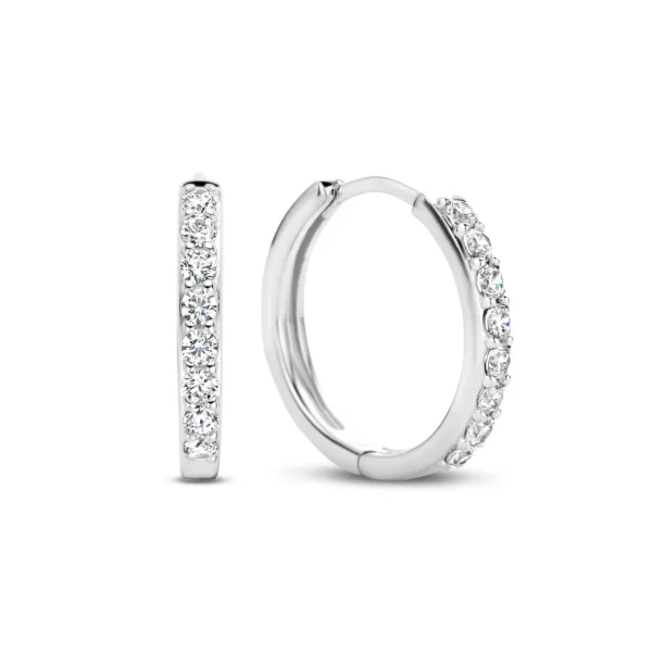 Santa Maria della Base 925 sterling zilveren oorringen met zirkonia stenen