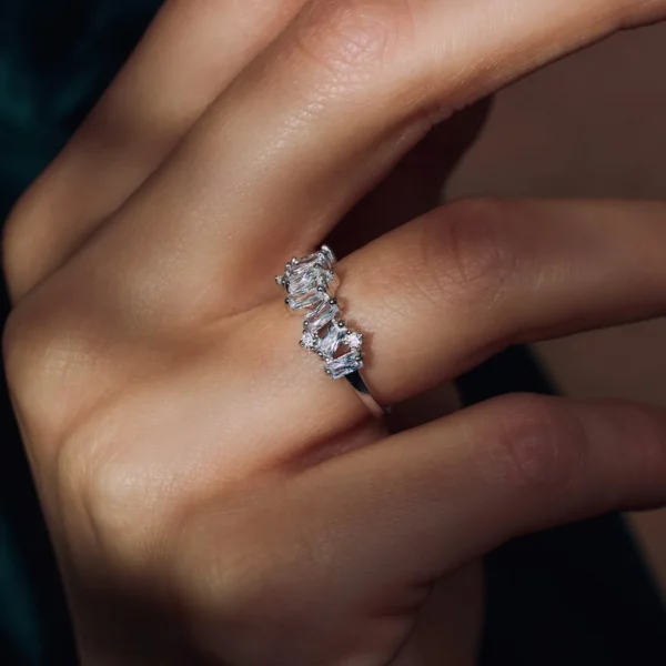 Santa Maria della Base 925 sterling zilveren ring met zirkonia stenen