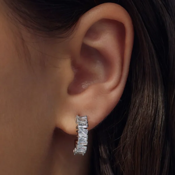 Santa Maria della Base 925 sterling zilveren oorringen met zirkonia stenen
