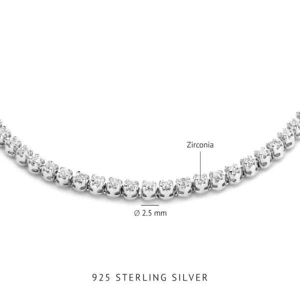 Santa Maria della Base 925 sterling zilveren armband met zirkonia stenen
